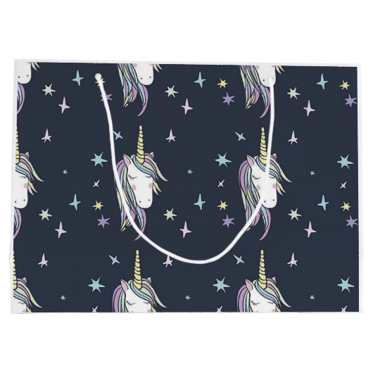 Grand Sac Cadeau Unicorne un (Dos)