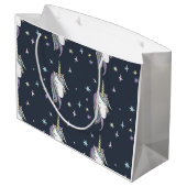 Grand Sac Cadeau Unicorne un (Dos Angle)