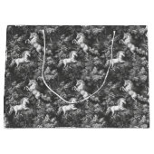 Grand Sac Cadeau Unicornes monochromes Toile De Jouy (Devant)