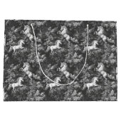 Grand Sac Cadeau Unicornes monochromes Toile De Jouy (Dos)