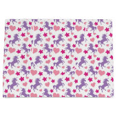 Grand Sac Cadeau Unicorns & Hearts Motif (Devant)