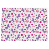 Grand Sac Cadeau Unicorns & Hearts Motif (Dos)