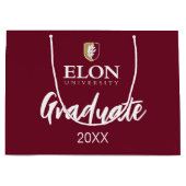 Grand Sac Cadeau Université Elon | Diplômé 20XX (Devant)