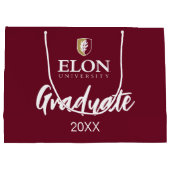 Grand Sac Cadeau Université Elon | Diplômé 20XX (Dos)