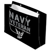 Grand Sac Cadeau US Navy Veteran Honor Courage Commitment (Devant Angle)