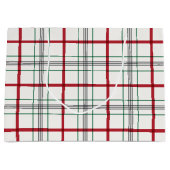 Grand Sac Cadeau Vacances classiques en rouge et vert (Devant)