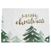 Grand Sac Cadeau Vacances de neige en hiver (Devant)