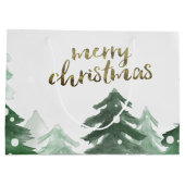 Grand Sac Cadeau Vacances de neige en hiver (Dos)