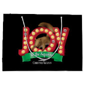 Grand Sac Cadeau Vacances de Noël | Joie à l'écureuil (Dos)