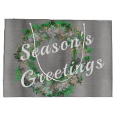 Grand Sac Cadeau Vacances Wreath stylées (Dos)