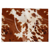 Grand Sac Cadeau Vache blanche Brown (Dos)