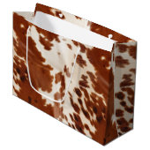 Grand Sac Cadeau Vache blanche Brown (Devant Angle)