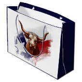 Grand Sac Cadeau Vache longhorne du Texas (Dos Angle)