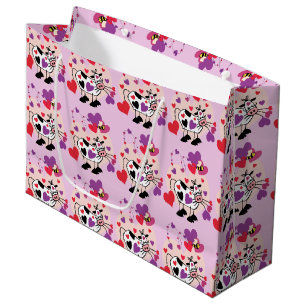 Grand Sac Cadeau Vache mignonne avec le graphique de motif de