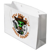 Grand Sac Cadeau Vacher spatial drôle d'alien (Dos Angle)