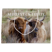 Grand Sac Cadeau Vaches écossaises des Highlands (Devant)