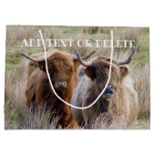 Grand Sac Cadeau Vaches écossaises des Highlands (Dos)