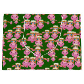Grand Sac Cadeau Vaches roses (Devant)