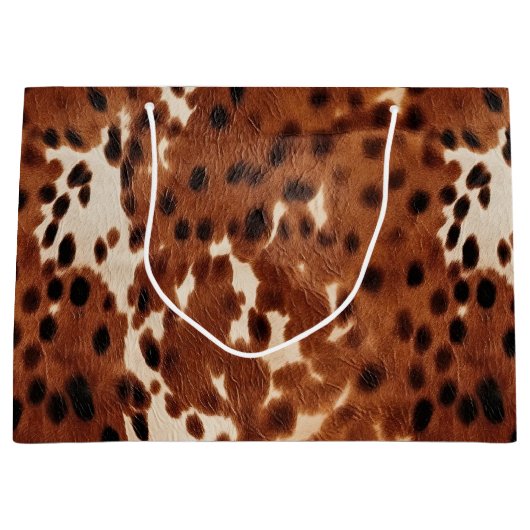 Grand Sac Cadeau Vachette à crème Brown de Western Farm (Devant)