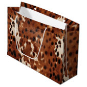 Grand Sac Cadeau Vachette à crème Brown de Western Farm (Devant Angle)