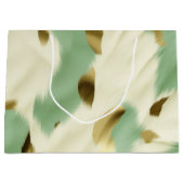 Grand Sac Cadeau Vachette blanche verte à la menthe (Devant)