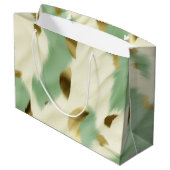 Grand Sac Cadeau Vachette blanche verte à la menthe (Dos Angle)