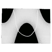 Grand Sac Cadeau Vague noire et blanche (Dos)