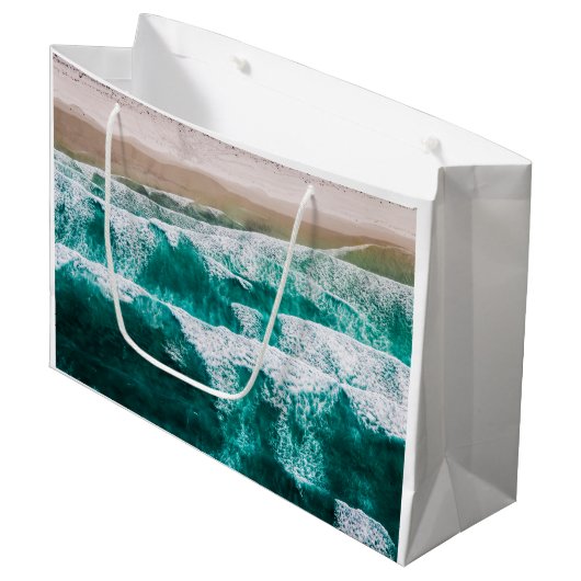 Grand Sac Cadeau Vagues (Devant Angle)