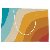 Grand Sac Cadeau Vagues Abstraites Arc-en-ciel coloré (Dos)