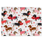 Grand Sac Cadeau Valentine Dachshund (Dos)