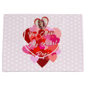 Grand Sac Cadeau Valentine Tu Fais Mon Coeur Pop (Devant)