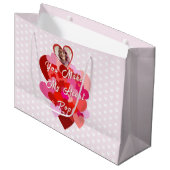 Grand Sac Cadeau Valentine Tu Fais Mon Coeur Pop (Devant Angle)