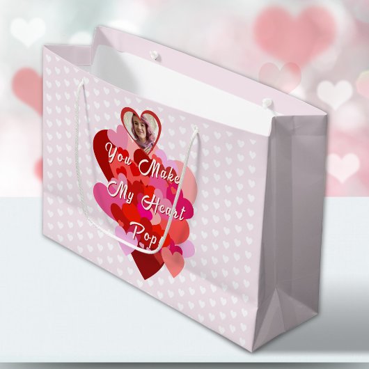 Grand Sac Cadeau Valentine Tu Fais Mon Coeur Pop