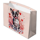 Grand Sac Cadeau Valentines Day Boston Terrier Dog (Dos Angle)
