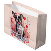 Grand Sac Cadeau Valentines Day Boston Terrier Dog (Devant Angle)