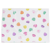 Grand Sac Cadeau Valentines Day Candy Hearts Motif (Devant)