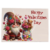 Grand Sac Cadeau Valentines Jour bonbons Gnome (Dos)