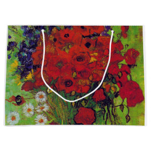 Grand Sac Cadeau Vase avec Cornflowers et Poppies, Van Gogh
