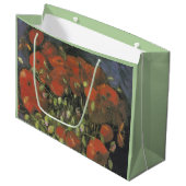 Grand Sac Cadeau Vase avec des pavots rouges par Vincent van Gogh (Devant Angle)