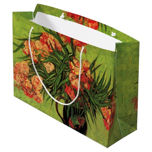Grand Sac Cadeau Vase avec Oleanders et livres par Vincent van Gogh (Dos Angle)