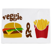 Grand Sac Cadeau Veggie Burger et Fries (Devant)