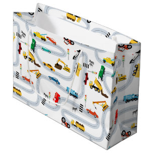 Grand Sac Cadeau Véhicules de transport Voitures et Camions Trafic 