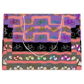 Grand Sac Cadeau Vélos multicolores (Devant)