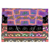 Grand Sac Cadeau Vélos multicolores (Dos)