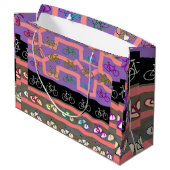 Grand Sac Cadeau Vélos multicolores (Dos Angle)