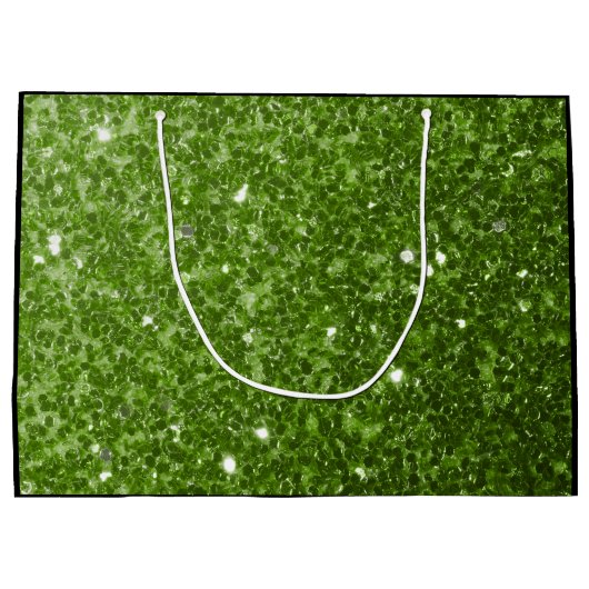 Grand Sac Cadeau Verdure parties scintillant verte scintille Sweet (Dos)