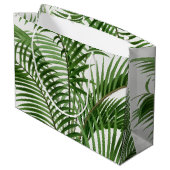 Grand Sac Cadeau Verdure tropicale Aquarelle Palm Tree Feuilles (Dos Angle)