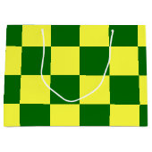 Grand Sac Cadeau Vérificateurs jaunes et verts (Devant)