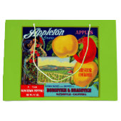 Grand Sac Cadeau vers 1900 Appleton Apples crate étiquette print (Devant)