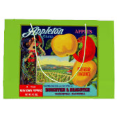Grand Sac Cadeau vers 1900 Appleton Apples crate étiquette print (Dos)
